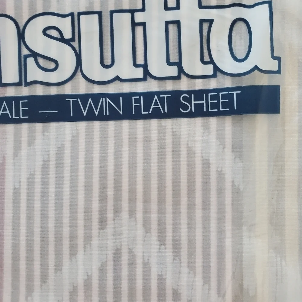 Vintage Wamsutta Dusty‎ Pink & White One Twin Flat Sheet 66×96 in.